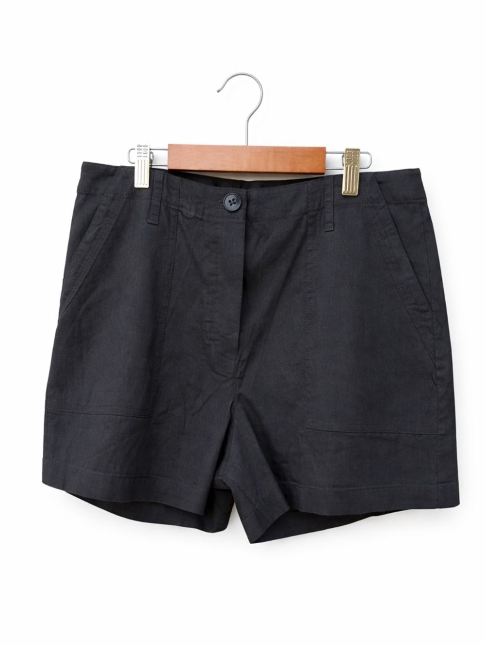 Theory Linen Shorts Black size 8 - Picture 5 of 5